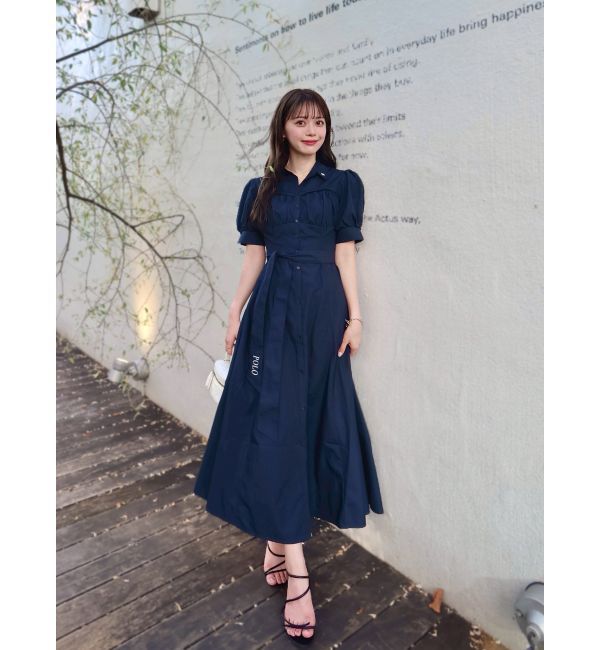 dazzlin「【POLO BCSコラボ/再生産】コルセットスウィッチングシャツワンピース」|ワンピース|