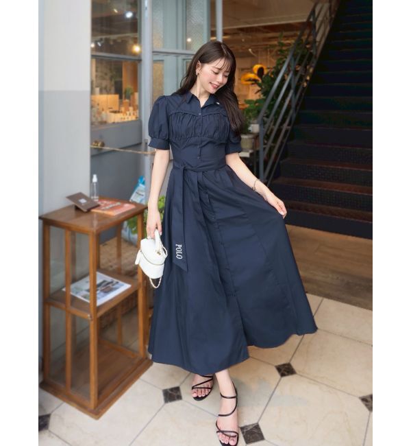 dazzlin「【POLO BCSコラボ/再生産】コルセットスウィッチングシャツワンピース」|ワンピース|