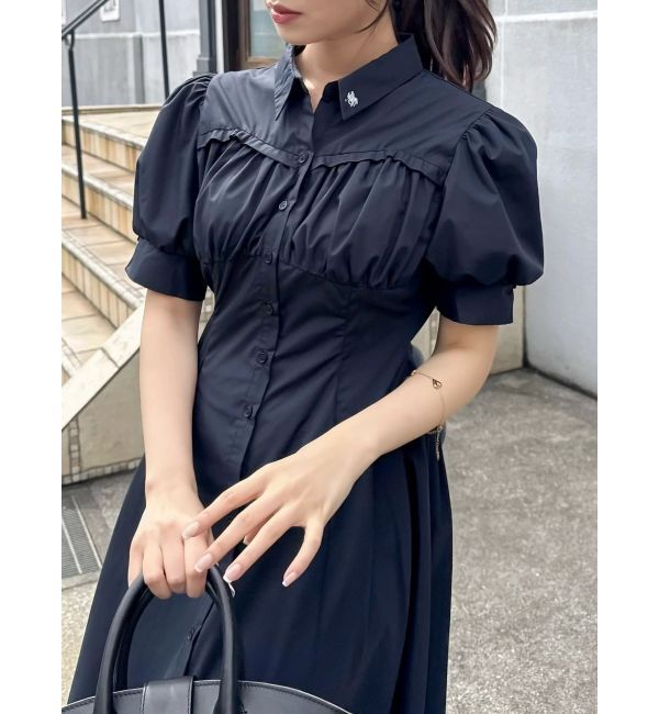 dazzlin「【POLO BCSコラボ/再生産】コルセットスウィッチングシャツワンピース」|ワンピース|