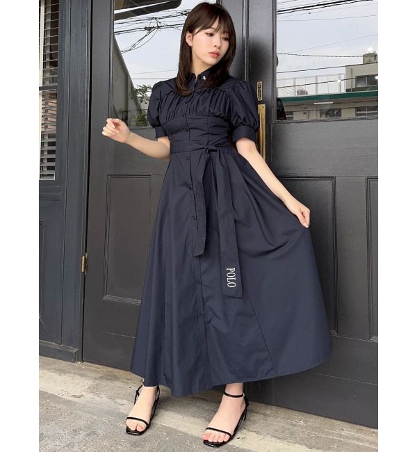 dazzlin「【POLO BCSコラボ/再生産】コルセットスウィッチングシャツワンピース」|ワンピース|