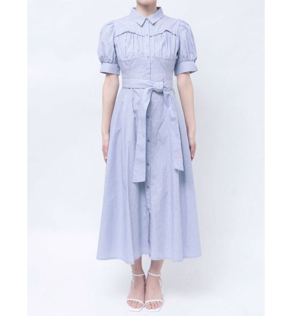 dazzlin「【POLO BCSコラボ/再生産】コルセットスウィッチングシャツワンピース」|ワンピース|