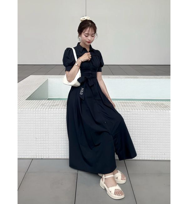 dazzlin「【POLO BCSコラボ/再生産】コルセットスウィッチングシャツワンピース」|ワンピース|