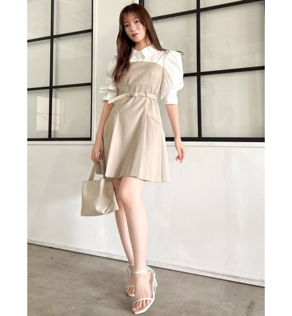 dazzlin「レイヤードシャツミニワンピース」|ワンピース|