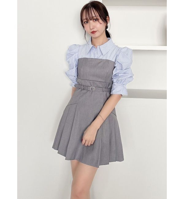 dazzlin「レイヤードシャツミニワンピース」|ワンピース|