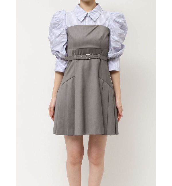 dazzlin「レイヤードシャツミニワンピース」|ワンピース|