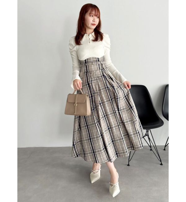 dazzlin「シャツカラーコルセットタックワンピース」|ワンピース|