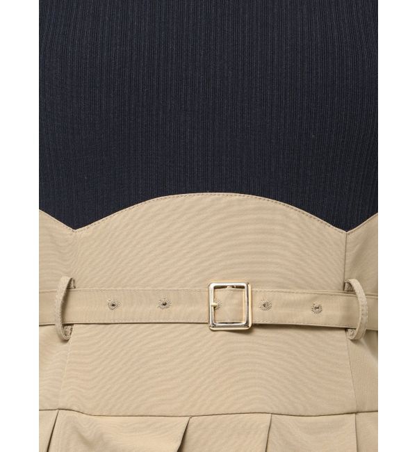 dazzlin「シャツカラーコルセットタックワンピース」|ワンピース|