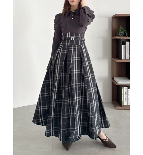 dazzlin「シャツカラーコルセットタックワンピース」|ワンピース|