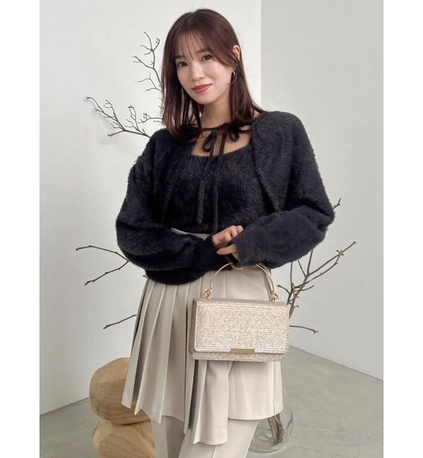 dazzlin「ミニシャギーニットボレロ」|カーディガン|