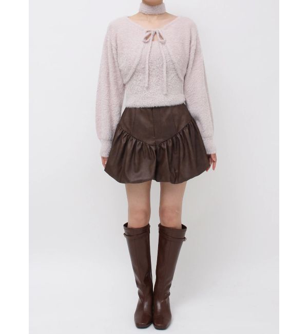 dazzlin「ミニシャギーニットボレロ」|カーディガン|