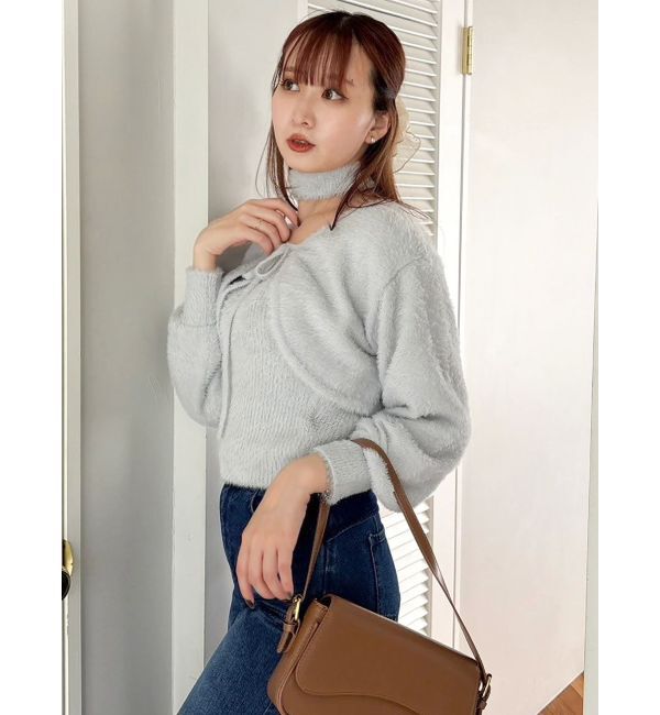 dazzlin「ミニシャギーニットボレロ」|カーディガン|