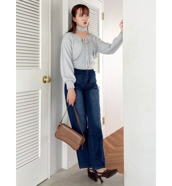 dazzlin「ミニシャギーニットボレロ」|カーディガン|