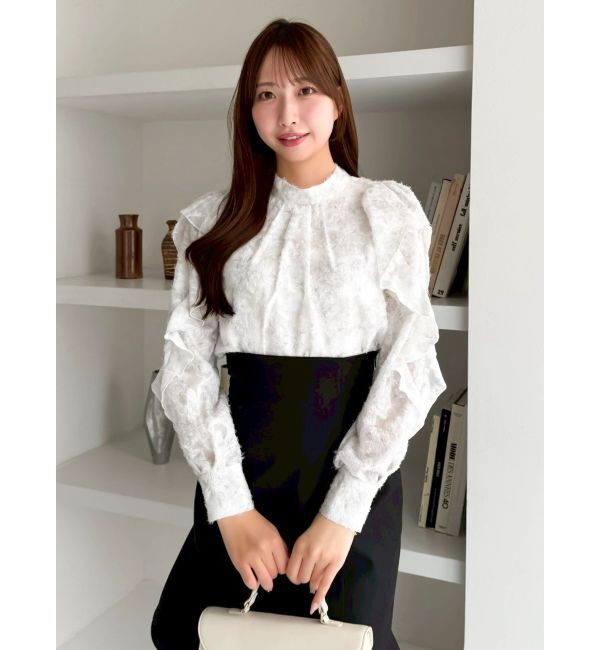 dazzlin「ヘアリーフラワーシフォンブラウス」|シャツ・ブラウス|