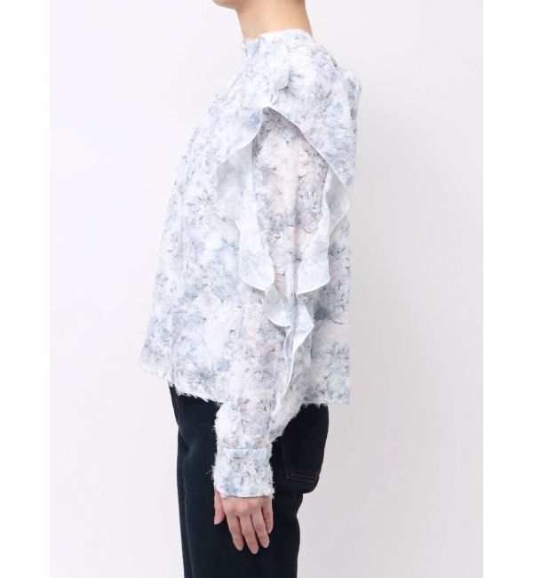 dazzlin「ヘアリーフラワーシフォンブラウス」|シャツ・ブラウス|