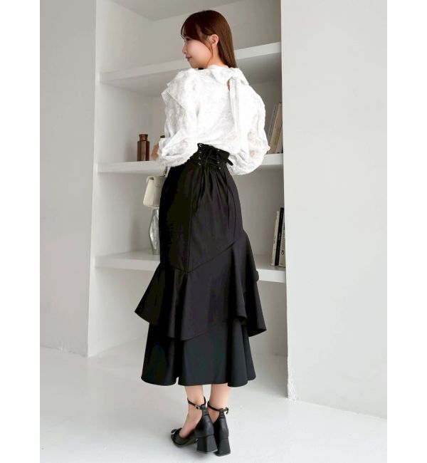 dazzlin「ヘアリーフラワーシフォンブラウス」|シャツ・ブラウス|