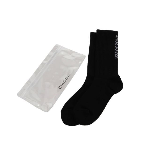 EMODA「ミニマルロゴリブソックス」|ソックス|