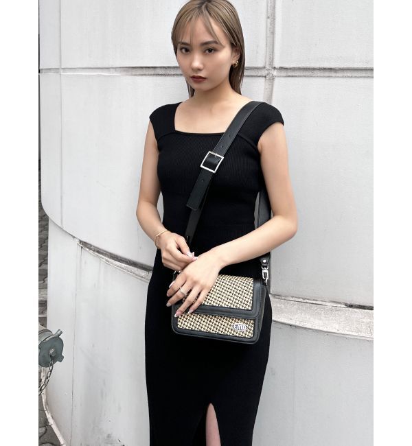 EMODA「ワイドストラップリブスリットワンピース」|ワンピース|