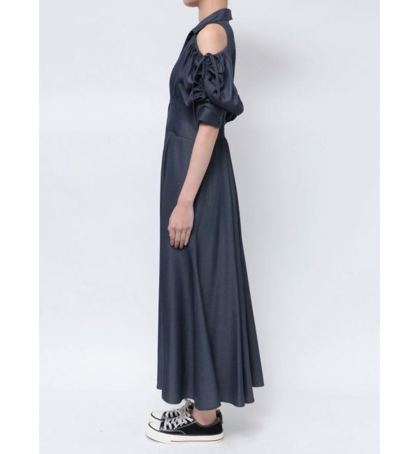 MERCURYDUO「オープンショルダーシャツワンピース」|ワンピース|