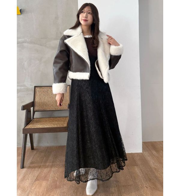 MERCURYDUO「コードレースバックレースアップフレアスカート」|スカート|