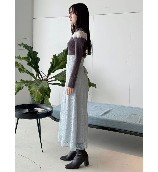 MERCURYDUO「コードレースバックレースアップフレアスカート」|スカート|