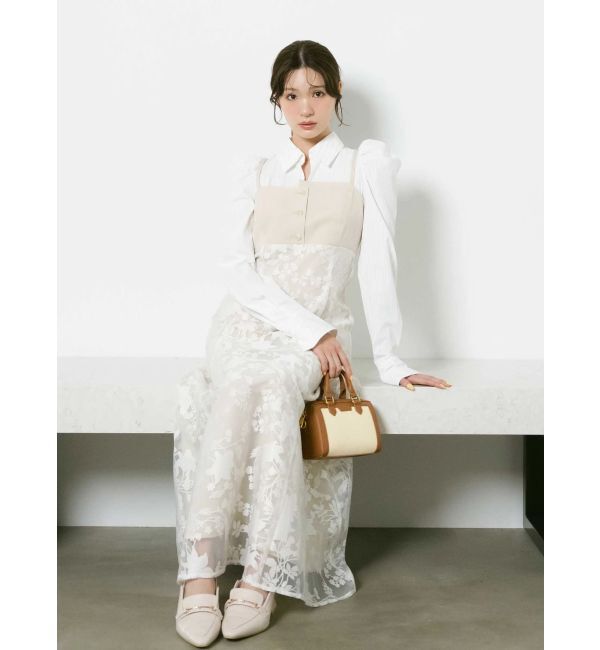 MERCURYDUO「アシメビスチェドッキングパワショルシャツワンピース」|ワンピース|