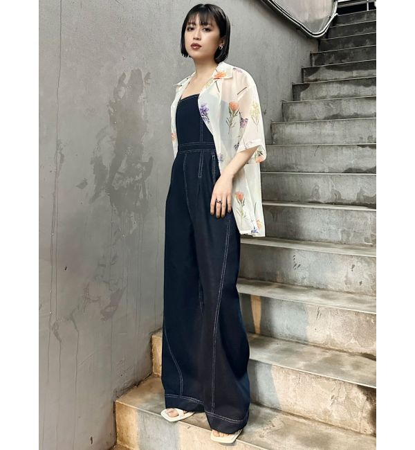 MURUA「フラワーシアーオープンカラーシャツ【WEB限定】」|シャツ・ブラウス|