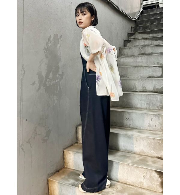 MURUA「フラワーシアーオープンカラーシャツ【WEB限定】」|シャツ・ブラウス|