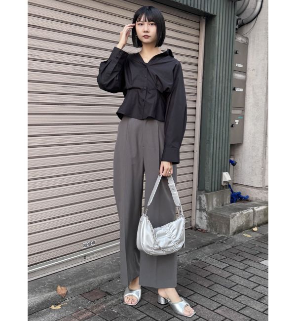 MURUA「メタリックパフミュール」|パンプス|