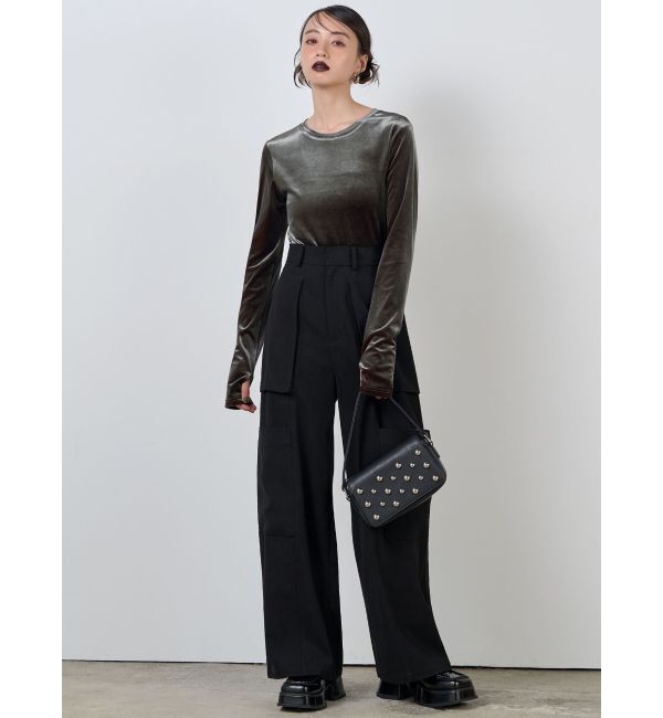 MURUA「シャンブレーベロアトップス」|Tシャツ・カットソー|