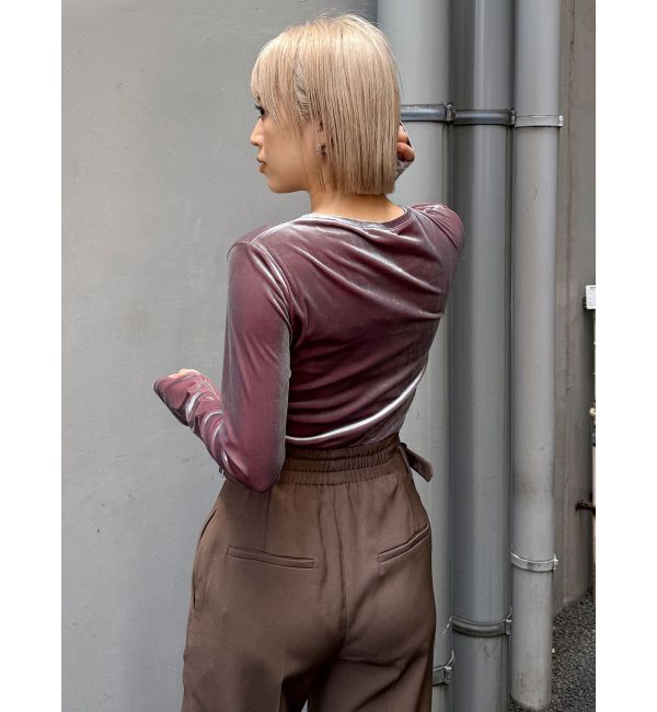 MURUA「シャンブレーベロアトップス」|Tシャツ・カットソー|