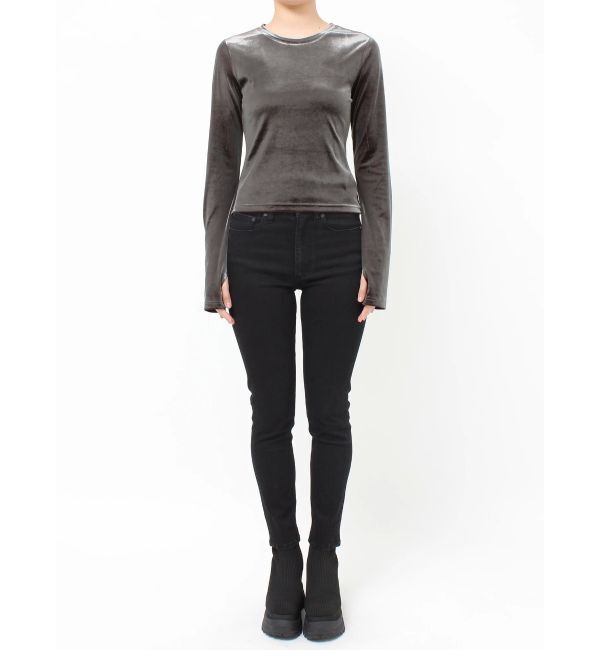 MURUA「シャンブレーベロアトップス」|Tシャツ・カットソー|