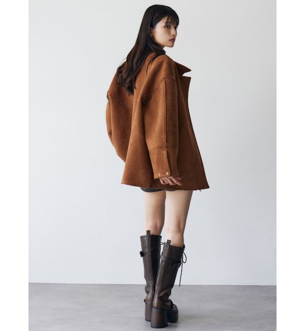 MURUA「リバーシブルミドルコート」|ステンカラーコート|