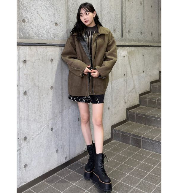 MURUA「リバーシブルミドルコート」|ステンカラーコート|