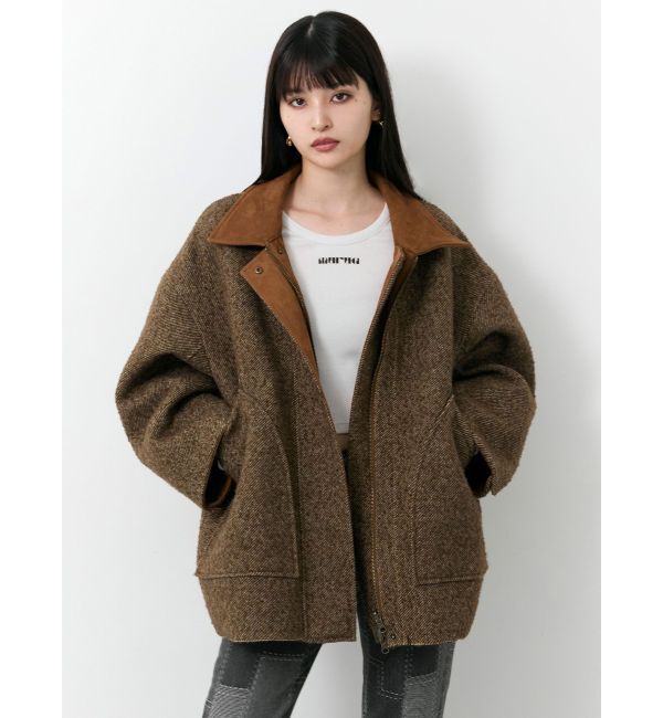 MURUA「リバーシブルミドルコート」|ステンカラーコート|