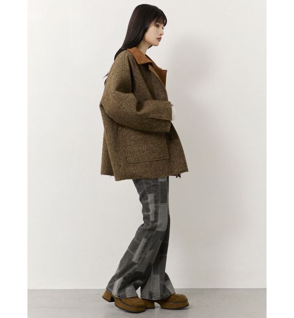 MURUA「リバーシブルミドルコート」|ステンカラーコート|