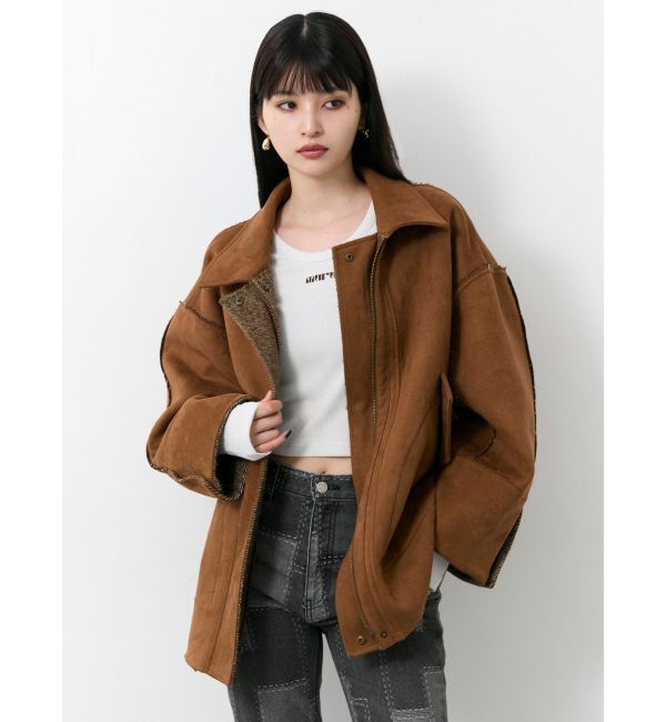 MURUA「リバーシブルミドルコート」|ステンカラーコート|