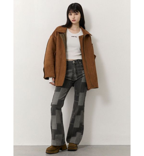 MURUA「リバーシブルミドルコート」|ステンカラーコート|