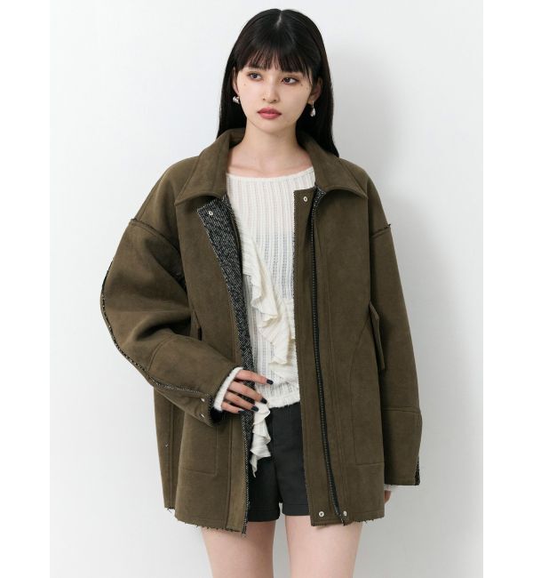 MURUA「リバーシブルミドルコート」|ステンカラーコート|