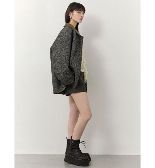 MURUA「リバーシブルミドルコート」|ステンカラーコート|