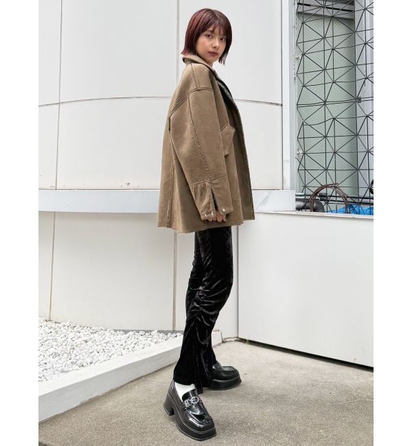 MURUA「リバーシブルミドルコート」|ステンカラーコート|