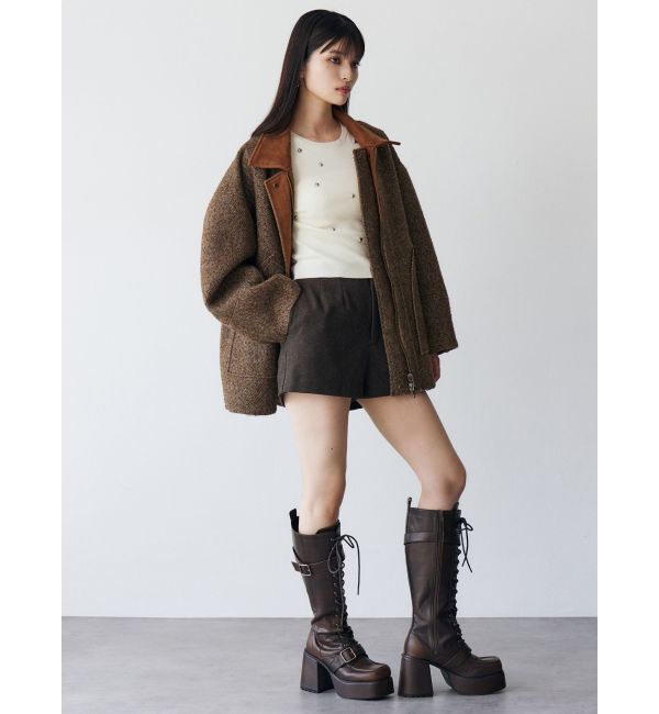 MURUA「リバーシブルミドルコート」|ステンカラーコート|