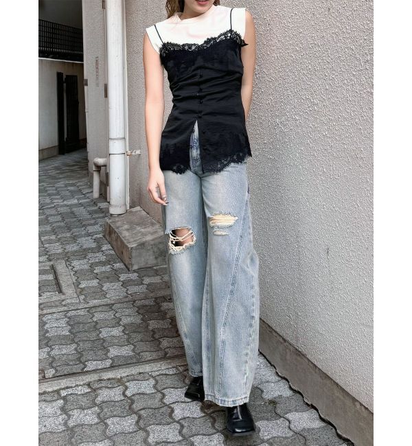 MURUA「レースドッキングキャミソール」|キャミソール|