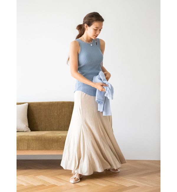 Ungrid「パット付きアシメデザインテレコタンクトップ」|タンクトップ|