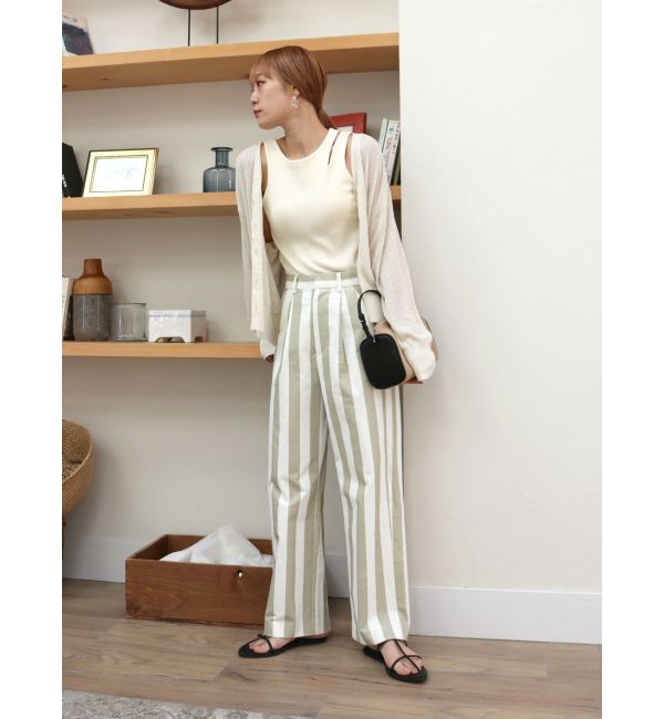 Ungrid「パット付きアシメデザインテレコタンクトップ」|タンクトップ|