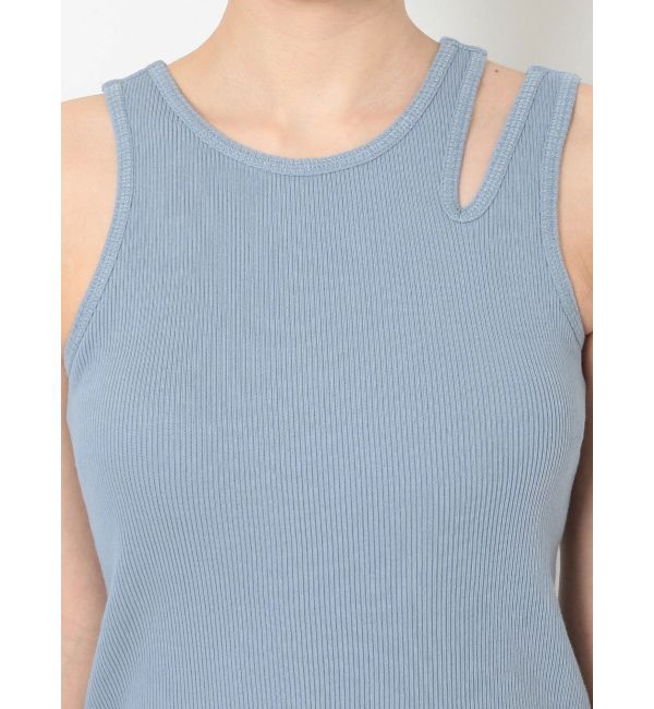 Ungrid「パット付きアシメデザインテレコタンクトップ」|タンクトップ|