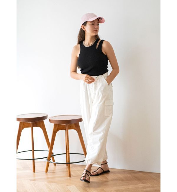 Ungrid「パット付きアシメデザインテレコタンクトップ」|タンクトップ|