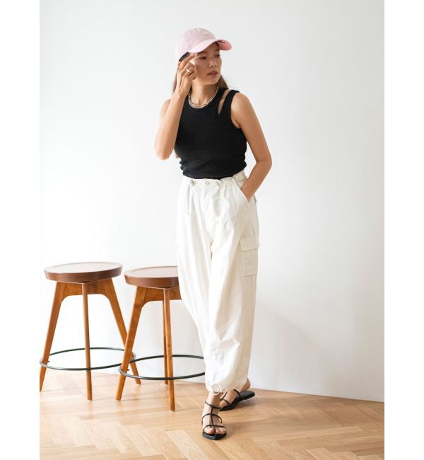 Ungrid「パット付きアシメデザインテレコタンクトップ」|タンクトップ|