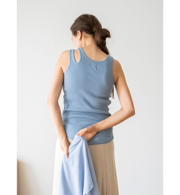 Ungrid「パット付きアシメデザインテレコタンクトップ」|タンクトップ|