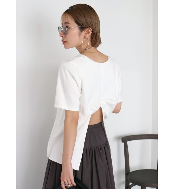 Ungrid「ハニカムバックデザインTee」|Tシャツ・カットソー|