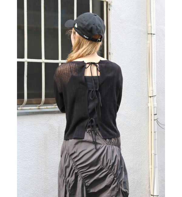 Ungrid「2Wayリボンニットカーデ」|カーディガン|